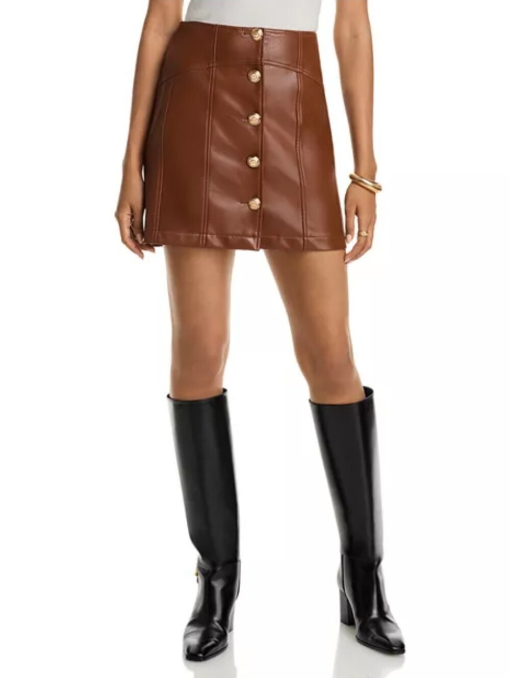 Cinq à Sept NWTs Claudia Faux Leather Skirt
